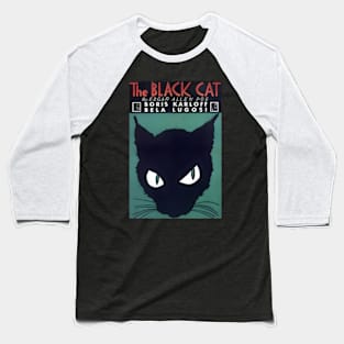 The Black Cat by Edgar Allen Poe Baseball T-Shirt